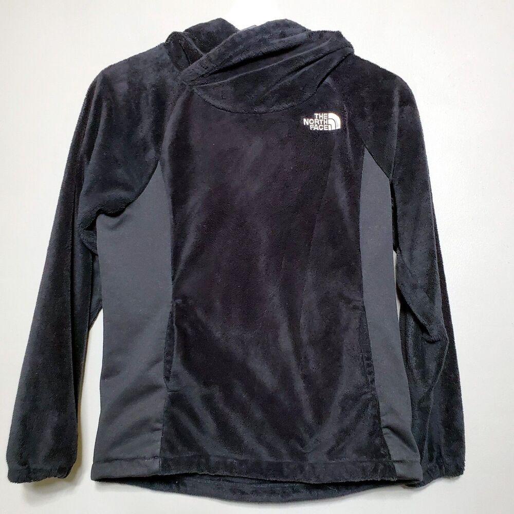 The North Face Black Fleece Hooded Pullover Girls Size Medium 10/12 Pocket 2017